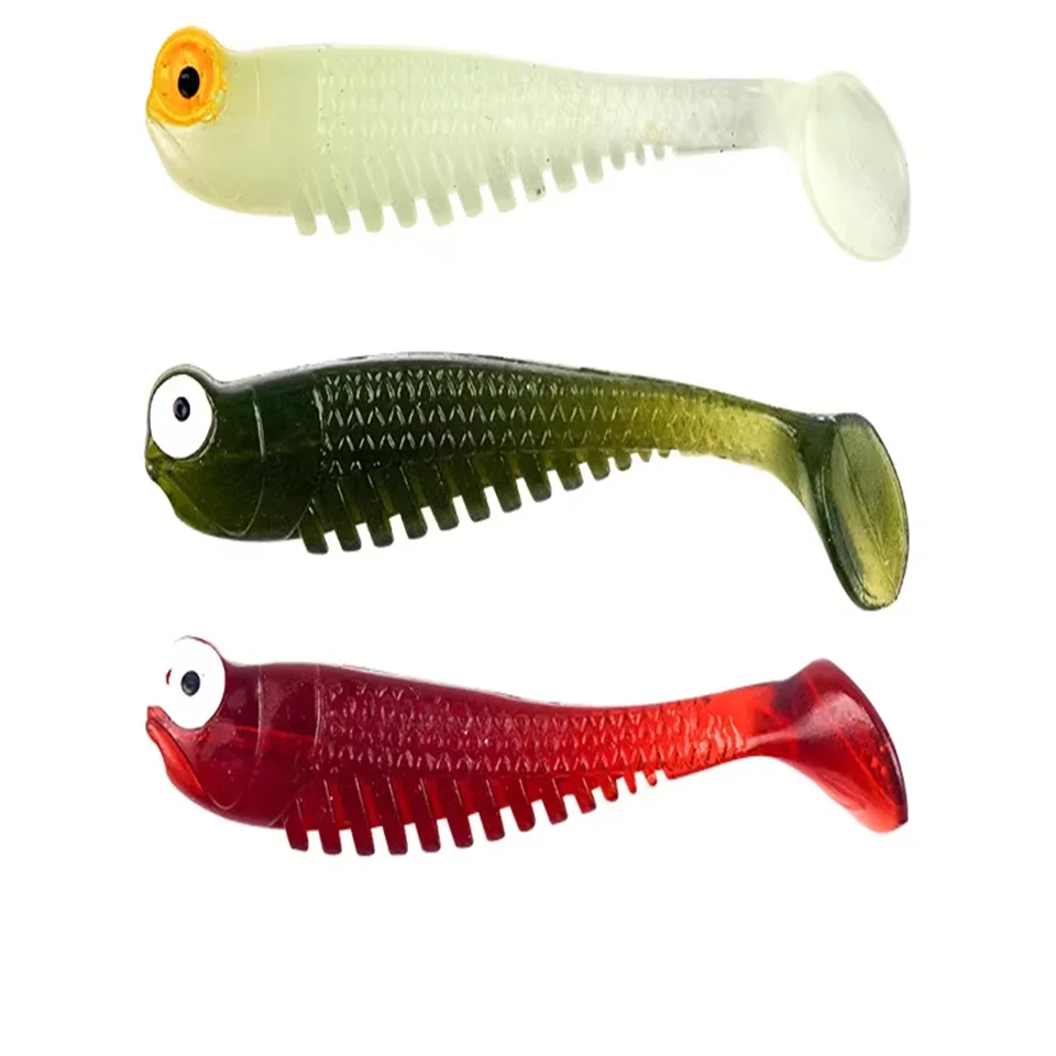Señuelos blandos de pesca de silicona Artificial, 6 uds., cebo Swimbaits para peces, Wobblers, cebo de pesca de carpa, accesorios para aparejos - imagen 5