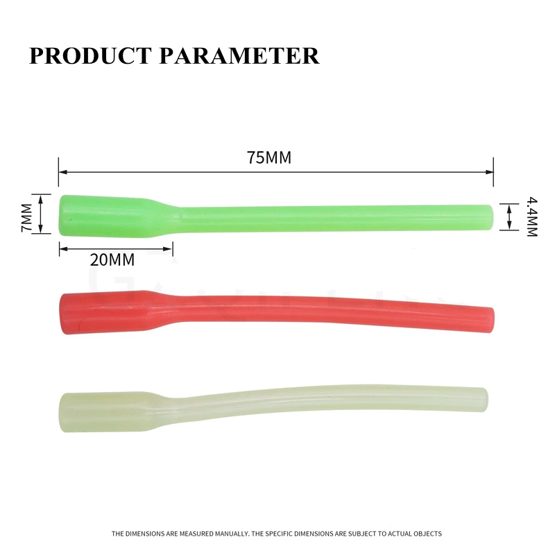 ZYZ-tubo luminoso para pesca en agua salada, 7,5 cm, antimordida, antienredos, gancho para atar, accesorios, herramienta de ayuda para aparejos de pesca, 10 Uds. - imagen 3