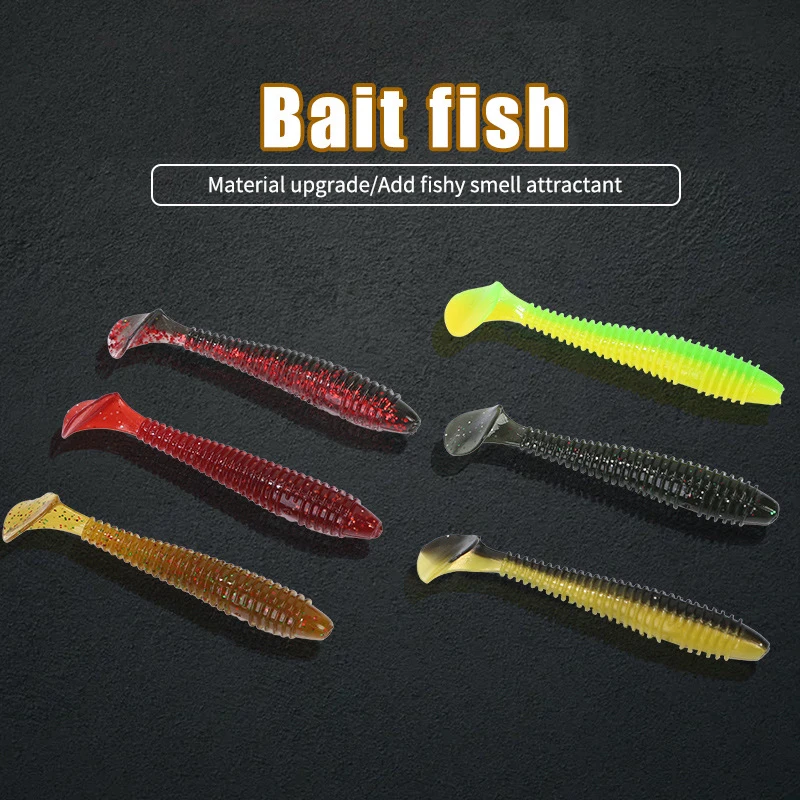 ORJD-señuelo de pesca de 10-30 piezas, cebo Artificial suave, gusano de silicona, Wobblers, Swimbaits, accesorios de aparejos de pesca - imagen 5