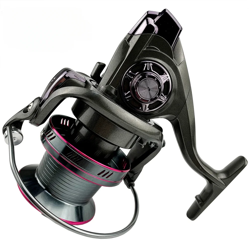 Carrete de pesca giratorio, accesorio ultraligero de arrastre máximo de 30kg, para Surfcasting, Jigging de agua salada con Kit de sedal, 9000, 10000, 12000 - imagen 5
