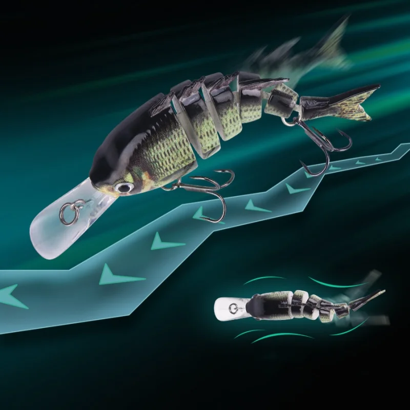 Señuelo Swimbait segmentado 8cm – Hundible acción S depredadores - imagen 2