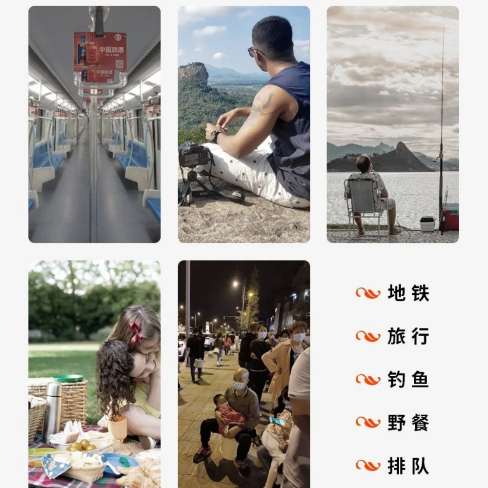 Taburete pequeño plegable para exteriores, Banco portátil ultraligero para tren de Metro, viaje, Picnic, Camping y pesca - imagen 2