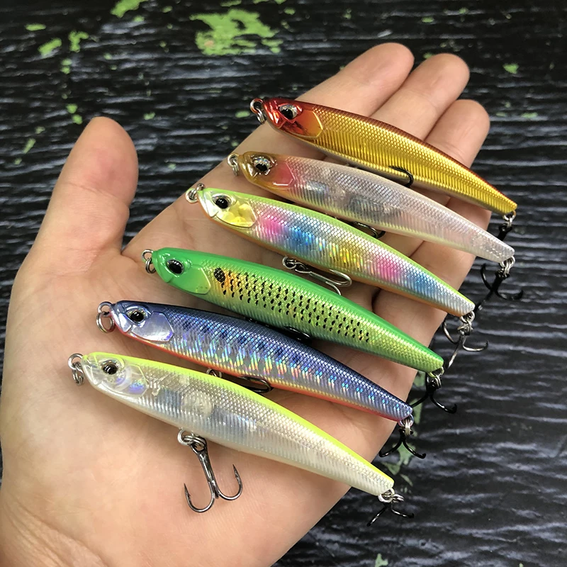 Señuelos de Pesca de lápiz de hundimiento, 1 piezas, 68mm, 8g, Wobblers de Pesca de agua salada, cebo Artificial para lubina, Swimbait, equipo de Pesca - imagen 4
