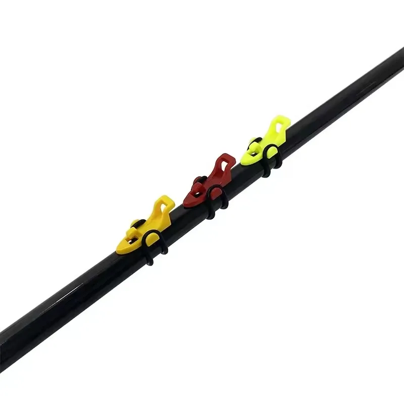 Soporte para anzuelo para caña de pescar, señuelo de pesca de alta calidad, con anillos de goma elásticos de 3 tamaños, 10 Uds. - imagen 2