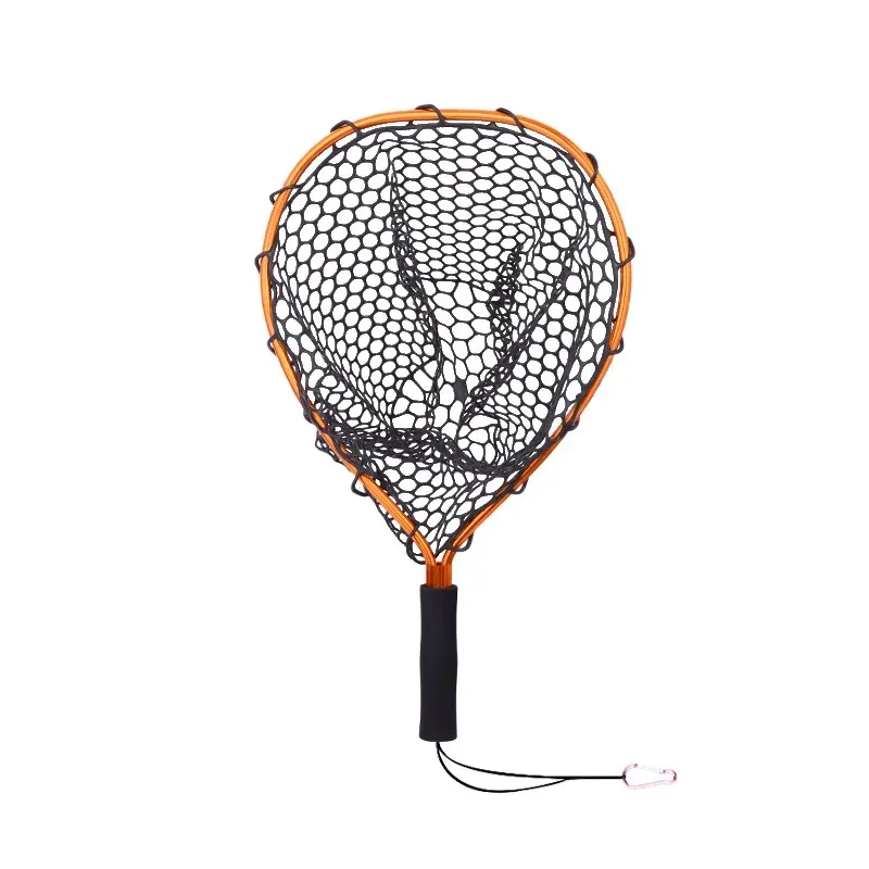 TAIYU-redes de pesca portátiles ultraligeras, malla resistente al desgaste de silicona, aleación de aluminio, fundición a mano, Red de aterrizaje para pesca con mosca - imagen 4