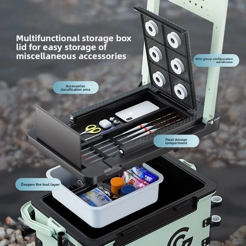 Caja de pesca ultraligera con patas multifuncional - imagen 3
