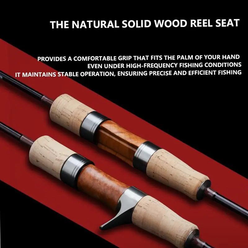 Caña de pescar giratoria Mavllos C-STREAM 1,55 m 1,68 m 1,80 m señuelo 1,5-8g línea 1-6lb acción rápida UL punta caña de fundición BFS de carbono ligero - imagen 2