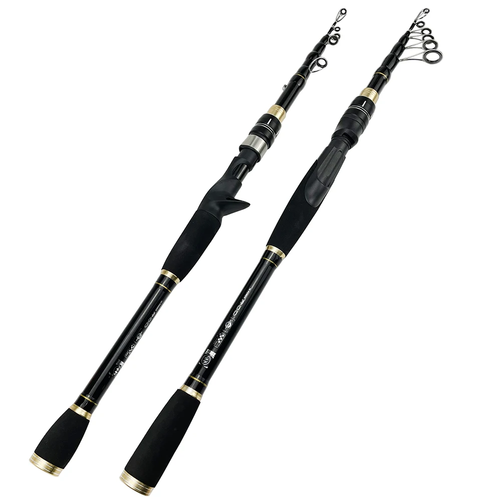 Cañas giratorias telescópicas, juego De carretes 18BB y caña De pescar, señuelo De carbono, Combo De Pesca para calamar y pulpo, 1,6-2,4 m - imagen 2