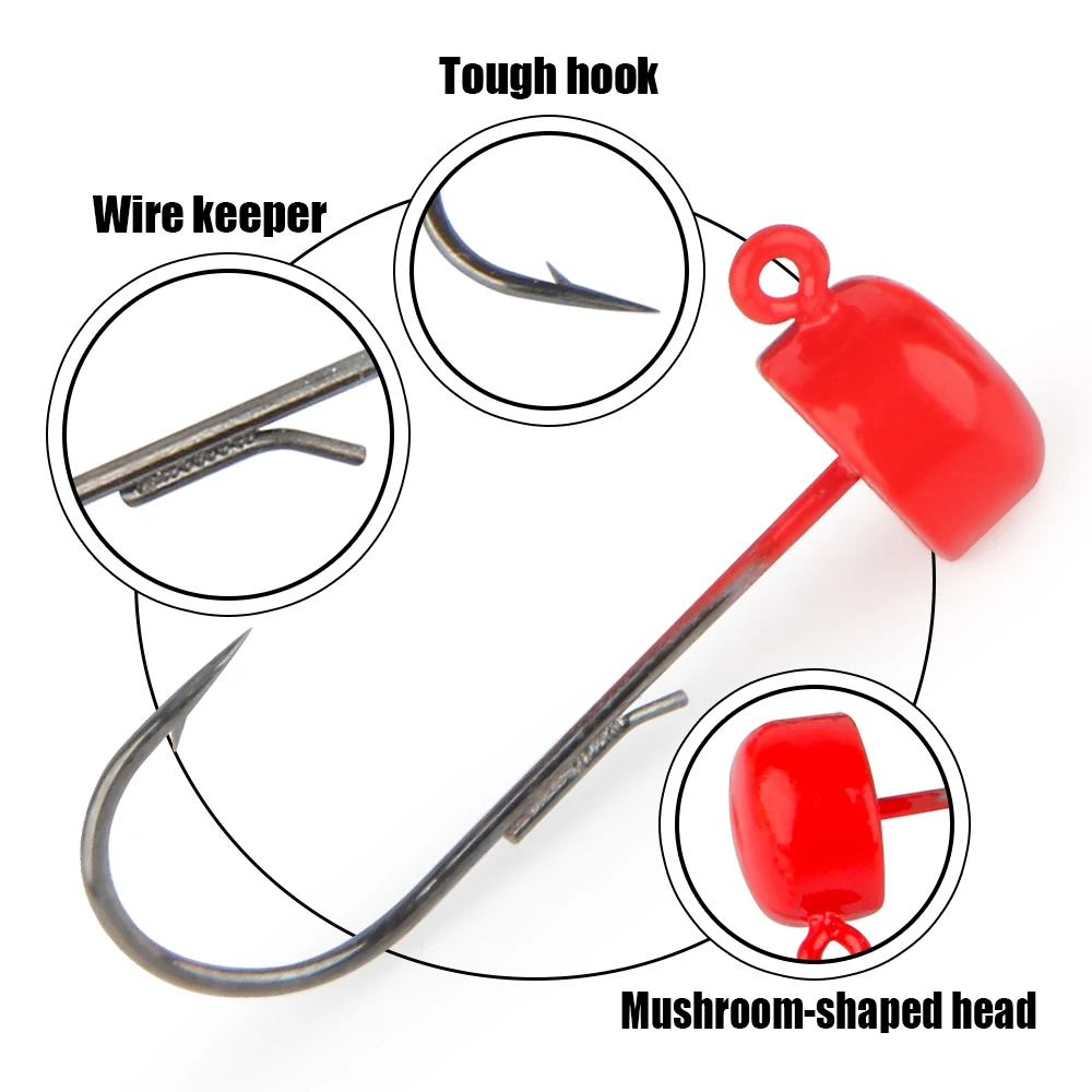 Spinpoler 2,8g 3,5g 4,6g 5,6g Power Micro Ned Rig Jig Head Ajing Rockfish Drop Shot anzuelo de pesca suave gusano Lucio trucha accesorio - imagen 4