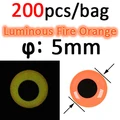 200pcs 5mmFireOrange