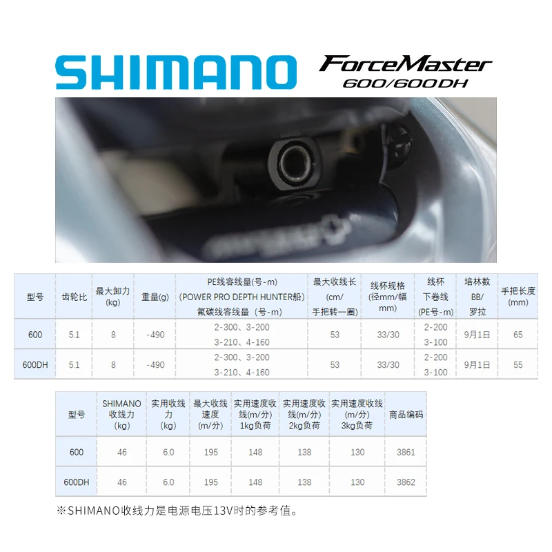 Original SHIMANO 2020 FORCE MASTER 600 600DH rueda de pesca eléctrica de agua salada FORCEMASTER - imagen 4