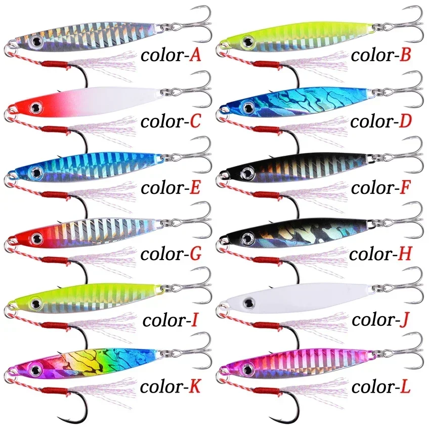 3/5/8 Uds plantillas de cuchara de Metal señuelo de Pesca de carpa 7g 12g 17g 22g 30g 40g Crankbait Jig cuchara Wobbler cebo Señuelos de Pesca de Mar Pesca - imagen 3