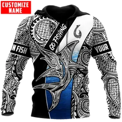 Polinesio Go Fishing Sudadera Marlin 3D Unisex con Capucha