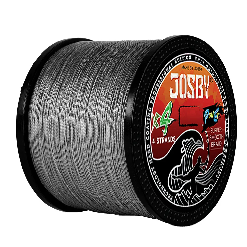JOSBY-sedal de pesca de 4 hilos trenzados, hilo de pesca de carpa, multifilamento suave de PE, Multicolor, 100%/1000/100/300 M, 500 - imagen 3