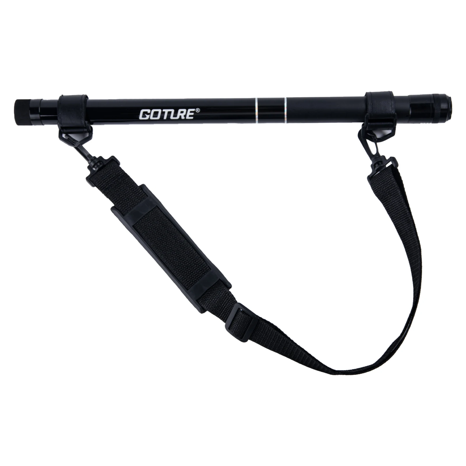 Una pistola de marca Black Gote con una correa