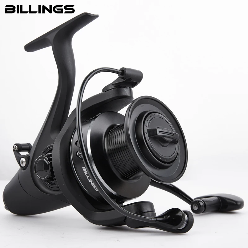 BILLINGS 5000/12000 carrete giratorio de carpa arrastre doble máximo 18kg 5,2:1/5,1:1 relación de engranaje con carrete de aluminio para pesca en agua dulce y sal - imagen 2