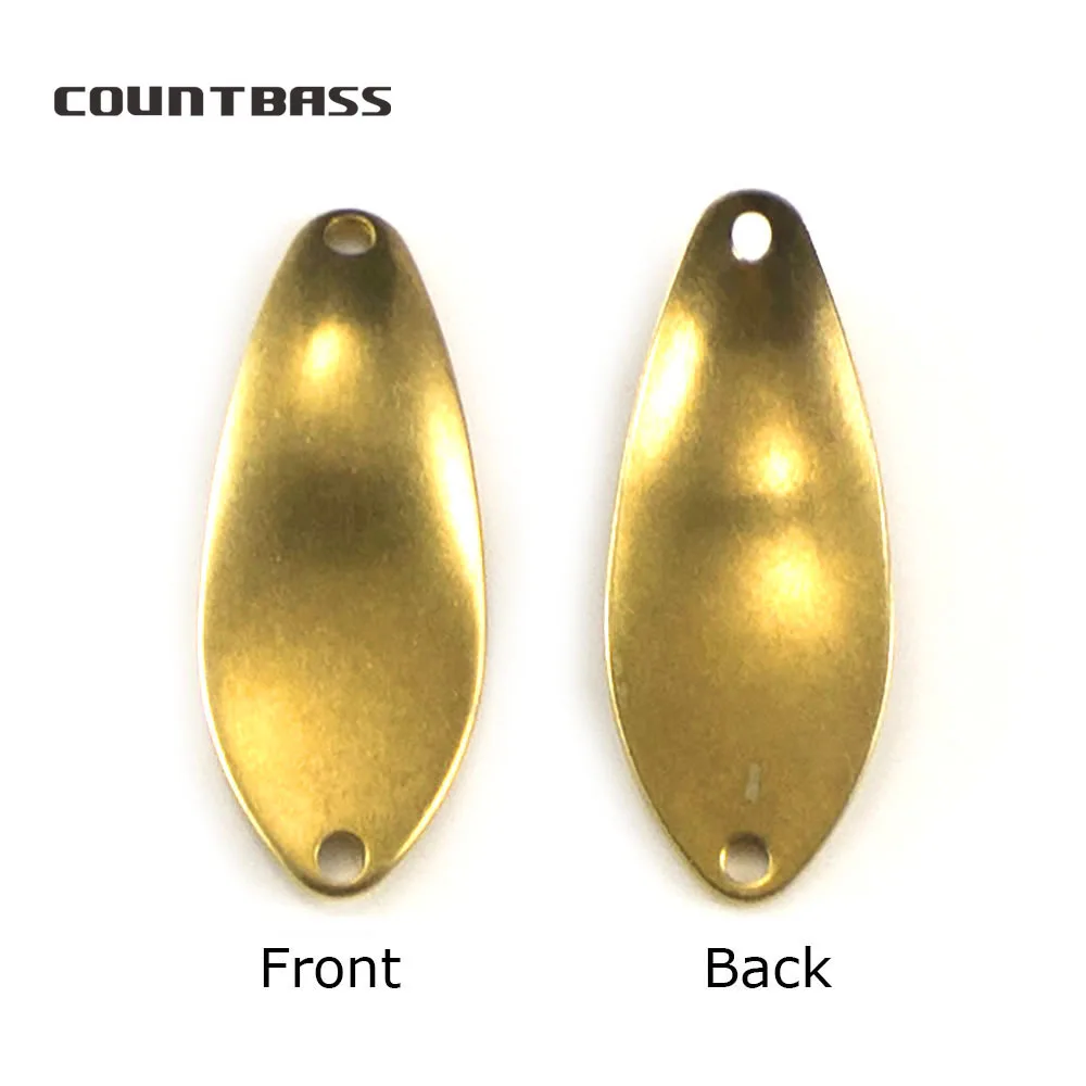 Countbass 50pcs Brass Micro Salmon Fishing Spoon Blanks 2.3g 2.8g , Blank Fishing Lures for Bass Pike - imagen 4