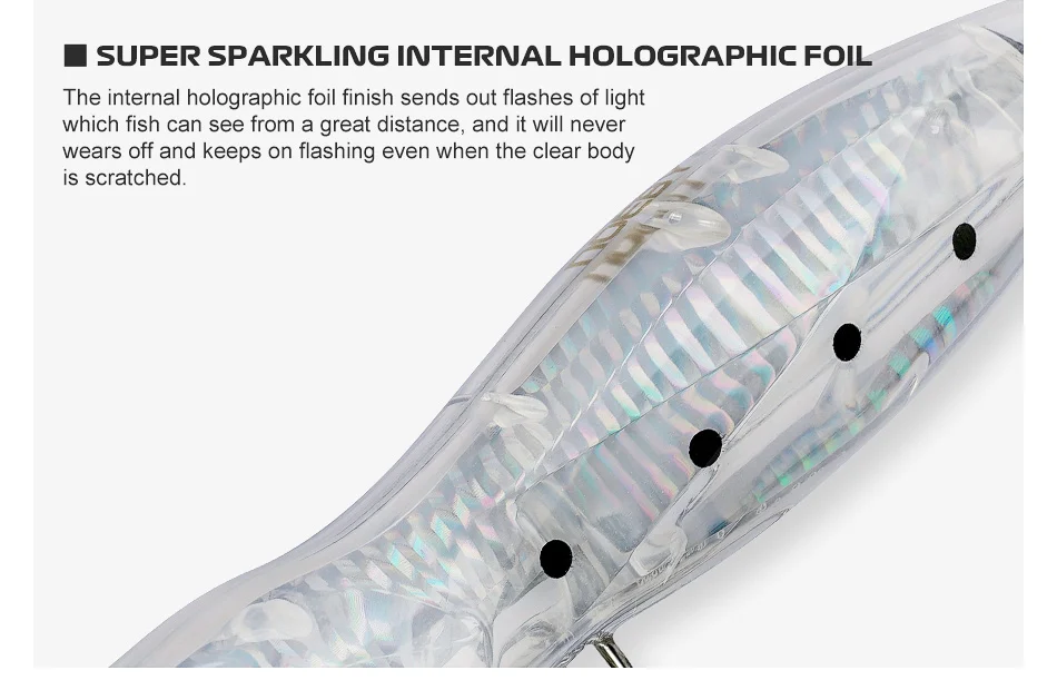 Experimente la brillantez de nuestra lámina holográfica súper brillante para un deslumbrante accesorio de pesca