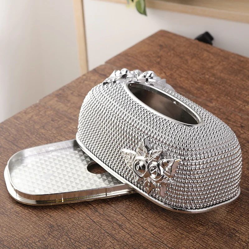 Bandeja de bombeo de cocina de escritorio creativa, caja de pañuelos acrílica europea, caja de pañuelos de Hotel KTV a la moda, caja de servilletas para Bar - imagen 4