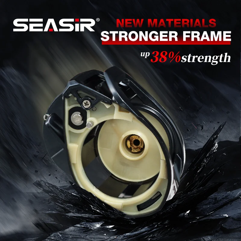 SEASIR-carrete de pesca Mercury BC, sistema de freno magnético de 10 niveles, 8 piezas, N52, imán de arrastre, clic, 5 + 1BB, 7,2: 1, 204g, 8kg - imagen 3