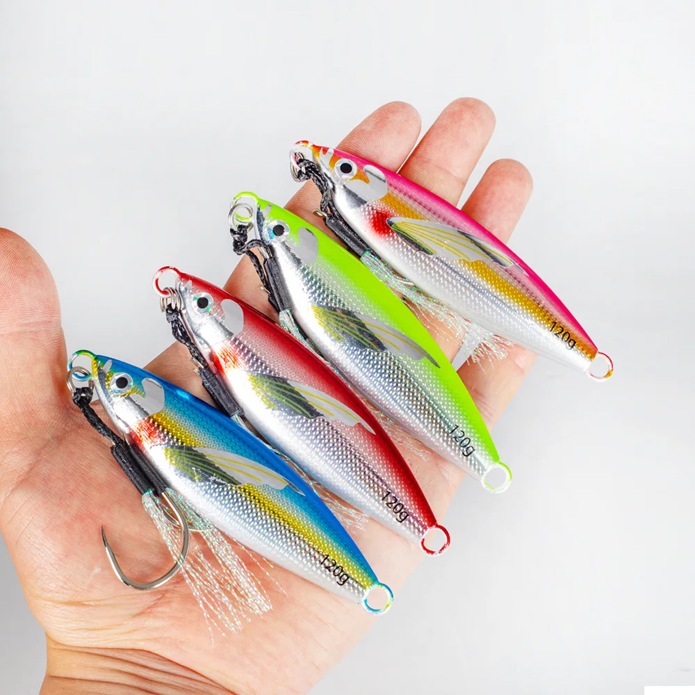 1 Uds 40g-120g Micro fregadero calidad Metal Jigging señuelo de pesca Minnow Wobblers cebo duro cebo Artificial carpa aparejos de pesca de lubina - imagen 2