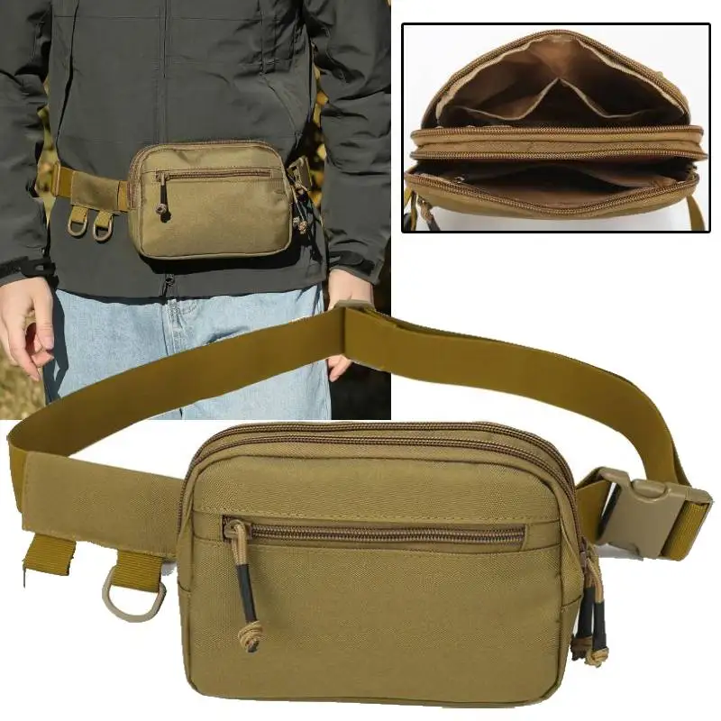Cinturón táctico de pesca, bolsa de pecho pequeña, bolsa de senderismo, riñonera Abdominal, almacenamiento de cebo al aire libre, funda de hombro