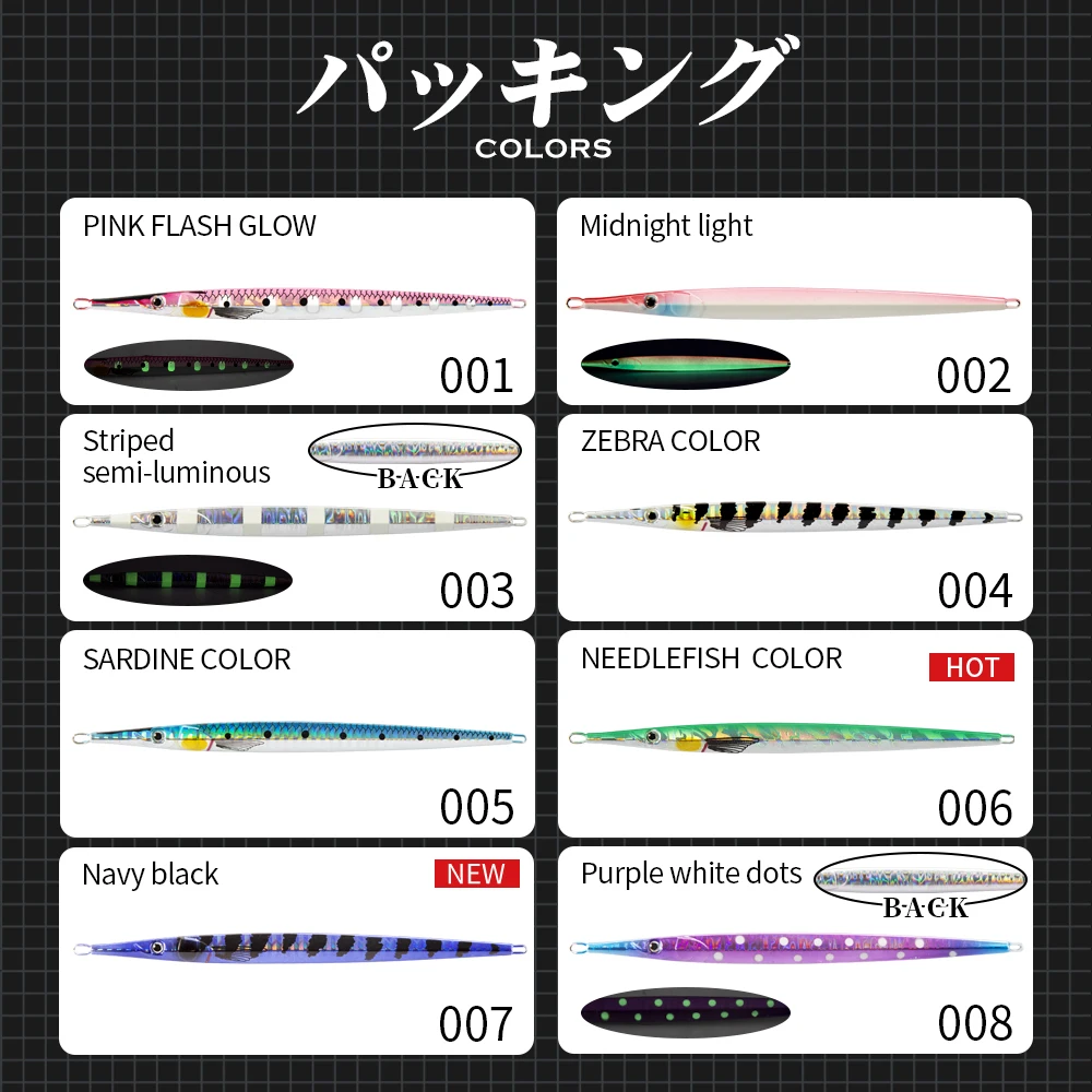 Hunthouse-señuelo de pesca de Jigging con aguja de Metal, cebo duro que se hunde, 140mm/36g, 160mm/56g, costa de agua salada de fundición lenta para atún y lubina - imagen 5