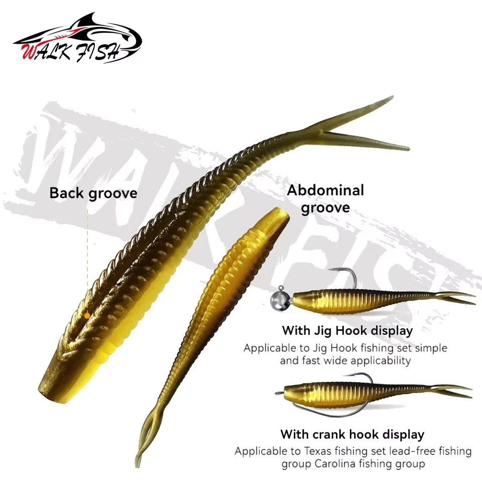 Vinilos Walk Fish 6.5cm – Señuelo para lubina en agua dulce - imagen 5