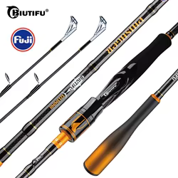 Caña Baitcasting Biutifu Carbono T1000 – 2 secciones 1,8-2,7m para Lucio