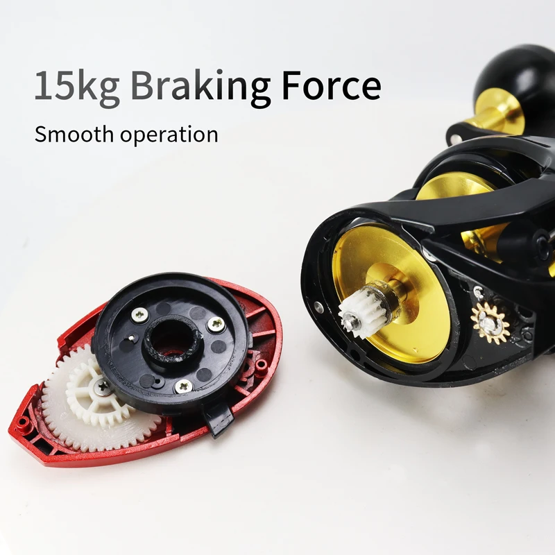 ZYZ carrete de pesca Baitcast, arrastre máximo de 15KG, cuerpo de fibra de carbono ultraligero de alta resistencia, accesorio de alta velocidad 6,1: 1, rueda de pesca en el mar - imagen 4