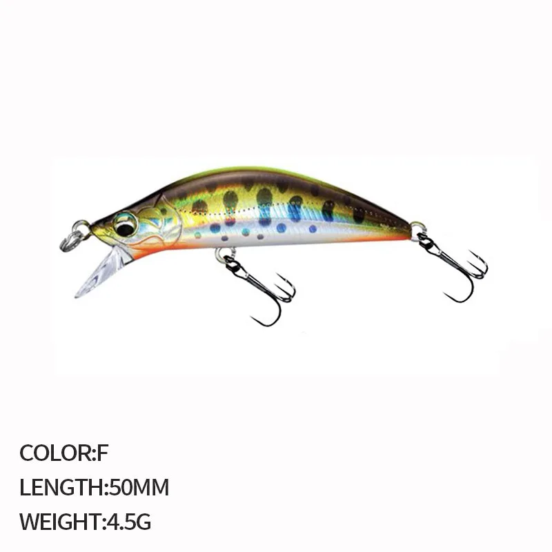 Señuelos de Pesca pequeños, Wobblers, 50mm, 4,5g, Minnow, cebo duro, perca, Lucio, salmón, trucha, lubina - imagen 5