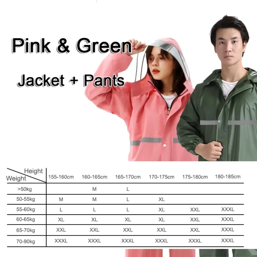 Poncho de lluvia con capucha Unisex Goture para adultos, impermeable EVA grueso, impermeable portátil con capucha para pesca, senderismo y viajes - imagen 4
