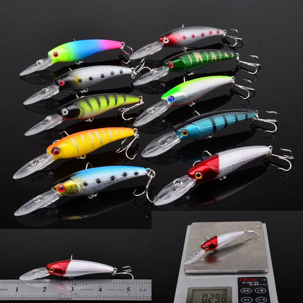 Juego de Señuelos de Pesca de lubina, cebos duros Topwater, Minnow Crankbait Pencil VIB Swimbait para Lucio, apto para agua salada y dulce - imagen 5