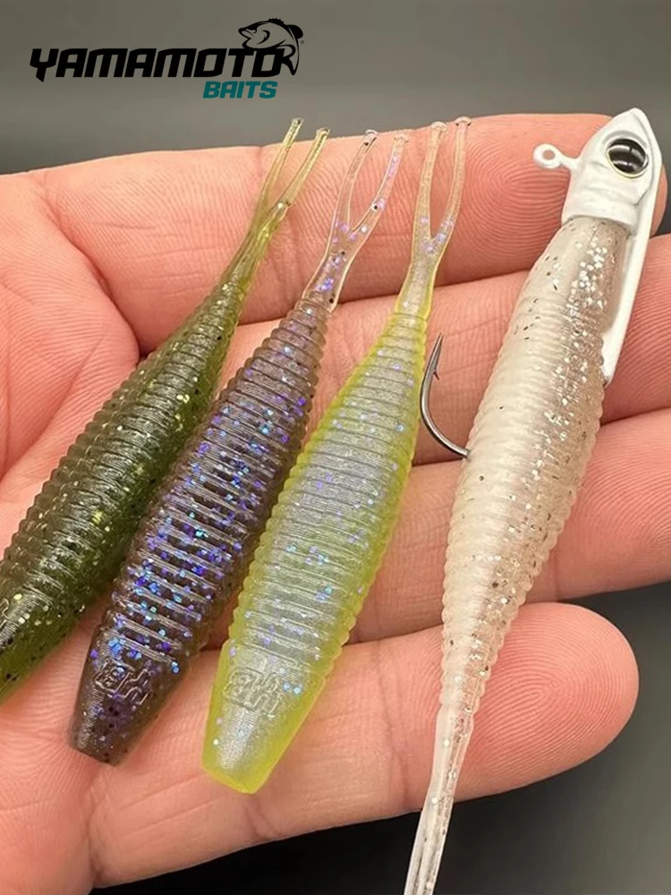 YAMAMOTO-cebos de pesca Scope Shad, señuelos blandos para lubina, popular en los EE. UU., 3 pulgadas, 7,6 cm, 10 unids/lote por paquete - imagen 2