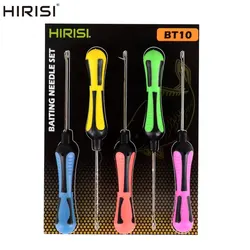 Hirisi-Juego de 5 piezas para cebo de pesca de carpa, aguja de empalme cerrada, herramientas de cebo de pesca, accesorios BT10