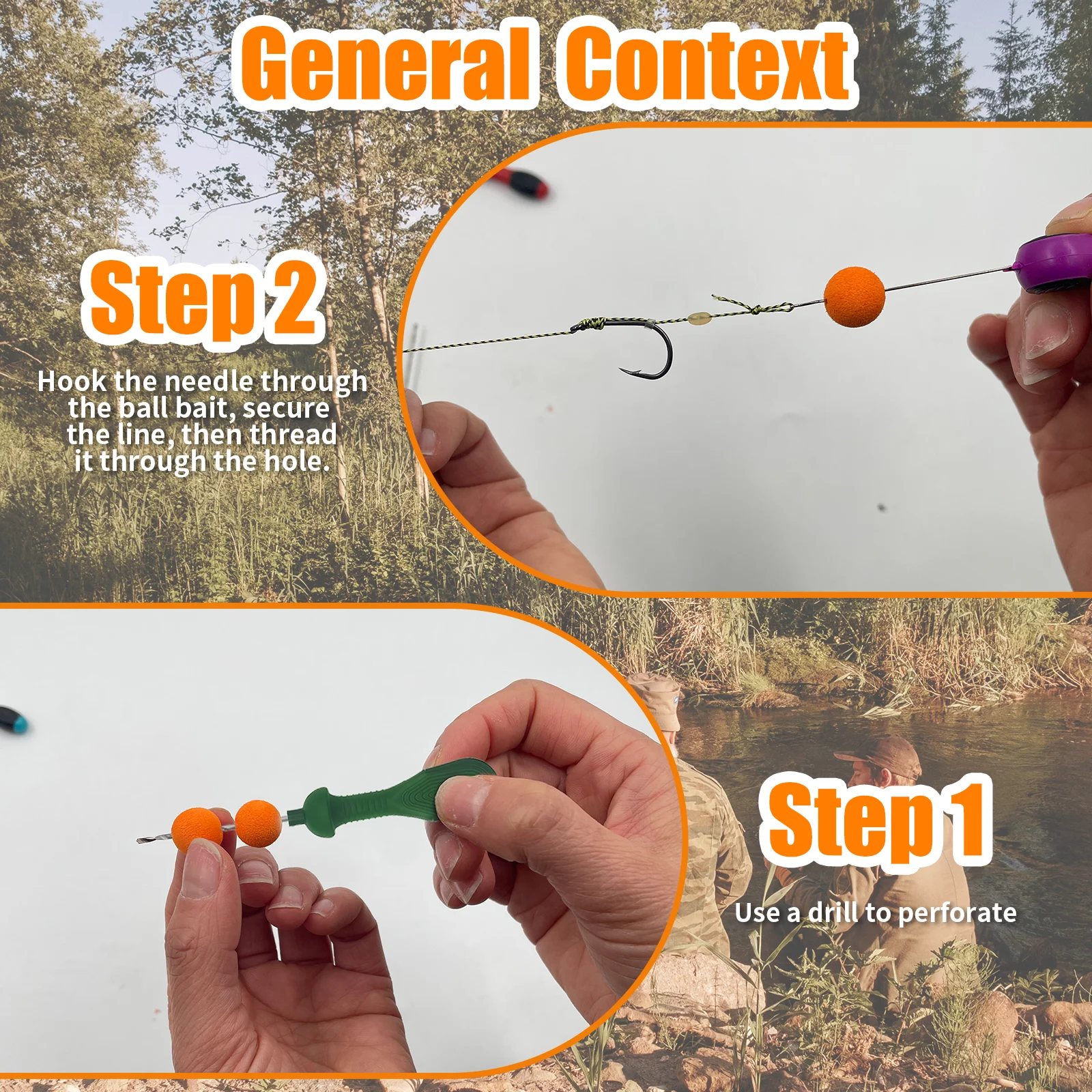 YOTO Agujas para boilies emergentes – Pasadores empalme carpa - imagen 3