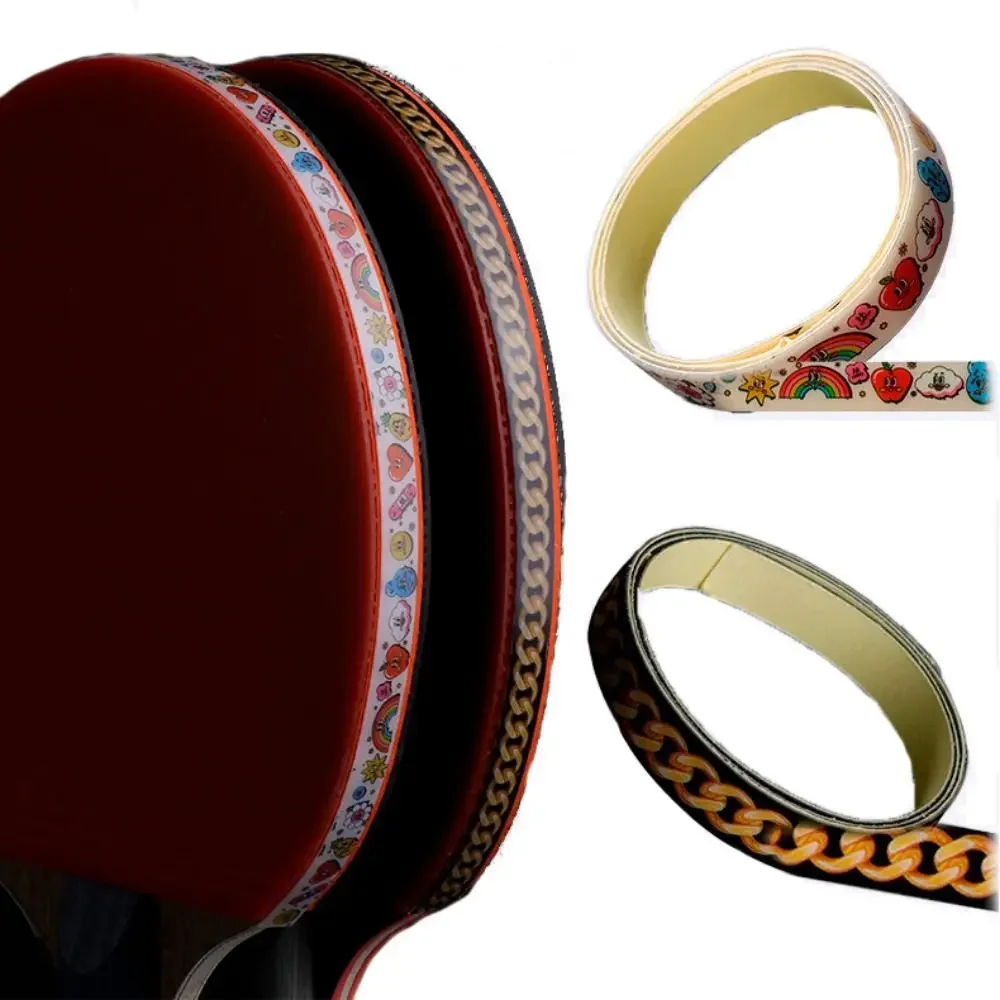 Cinta de borde de raqueta de tenis de mesa Multicolor, cinta lateral protectora dura anticolisión para bate de Ping Pong, autoadhesiva gruesa