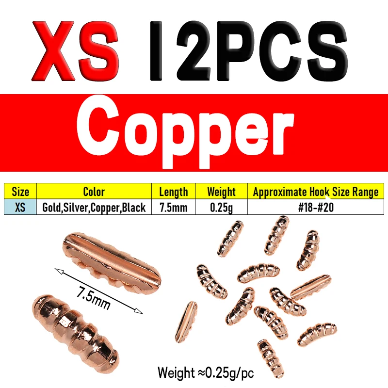 12pcs Copper XS