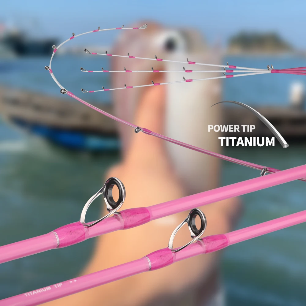 ROLLFISH 1.55m fibra de carbono punta de titanio pulpo calamar cuttle Rod-Action7:3 para barco Jigging lento agua salada y ligero - imagen 2