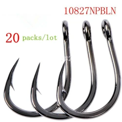 Mustad-anzuelo de pesca Original, 10827 anzuelos de mar, navegación en el océano, púas de pesca 4X, tablero de hierro fuerte, cebo vivo Jig Jigbait Tuna