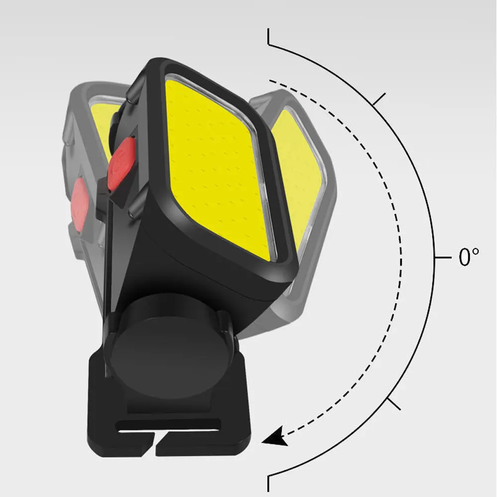 Linterna de cabeza LED roja Potente portátil, faro recargable por USB, batería integrada, resistente al agua, blanca, Flash - imagen 5