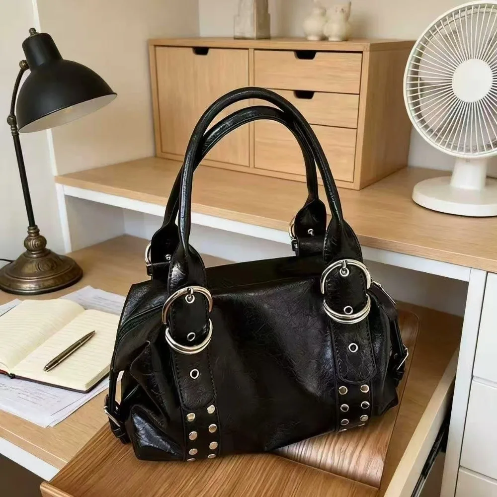 Bolso de hombro de cuero PU estilo vintage para mujer - imagen 4