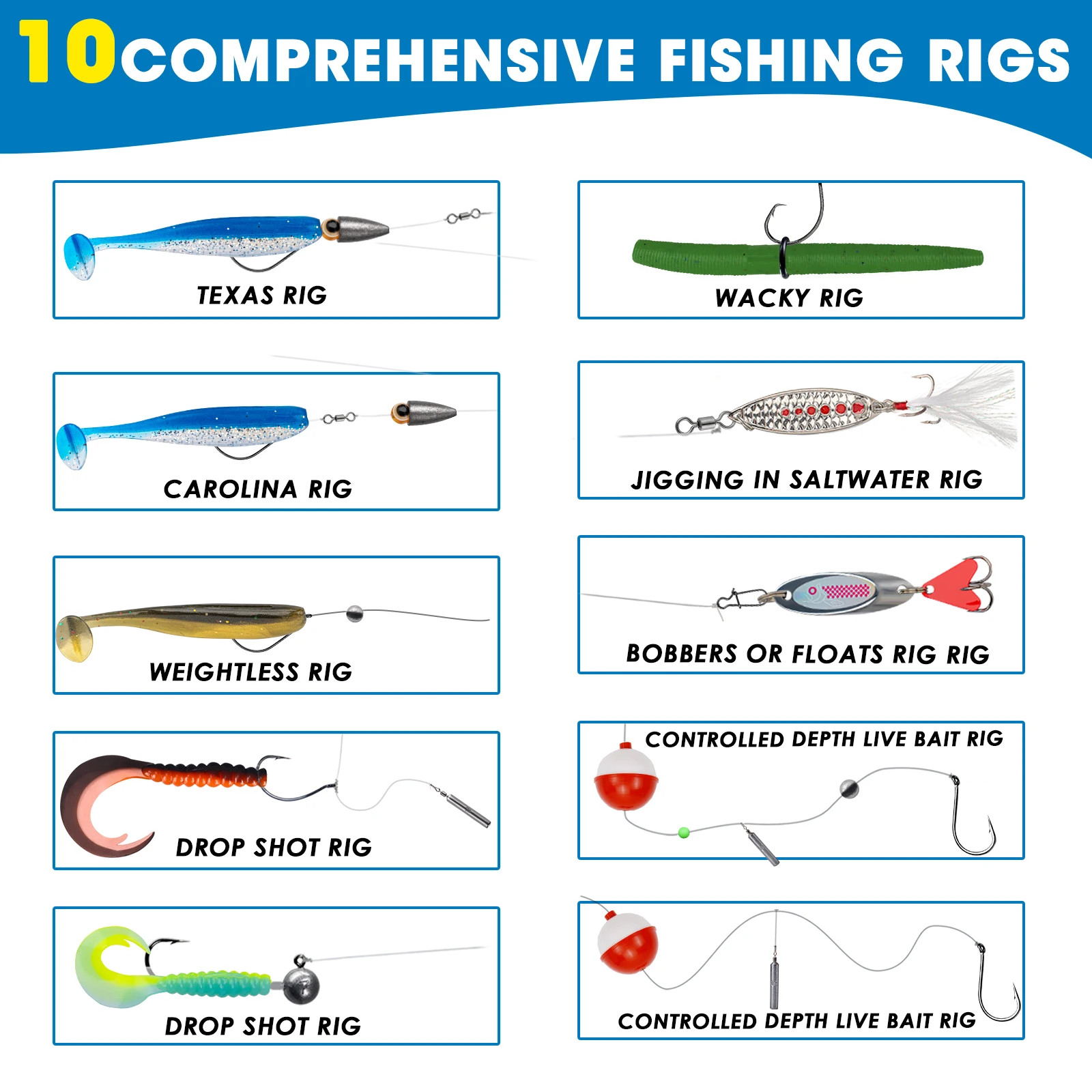 Kit de Señuelos Lubina Lucio – Crankbait, Spoon y Accesorios Rig - imagen 4