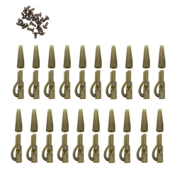 Aparejos de carpa: kit 20 clips plomo y gomas de cola con cono