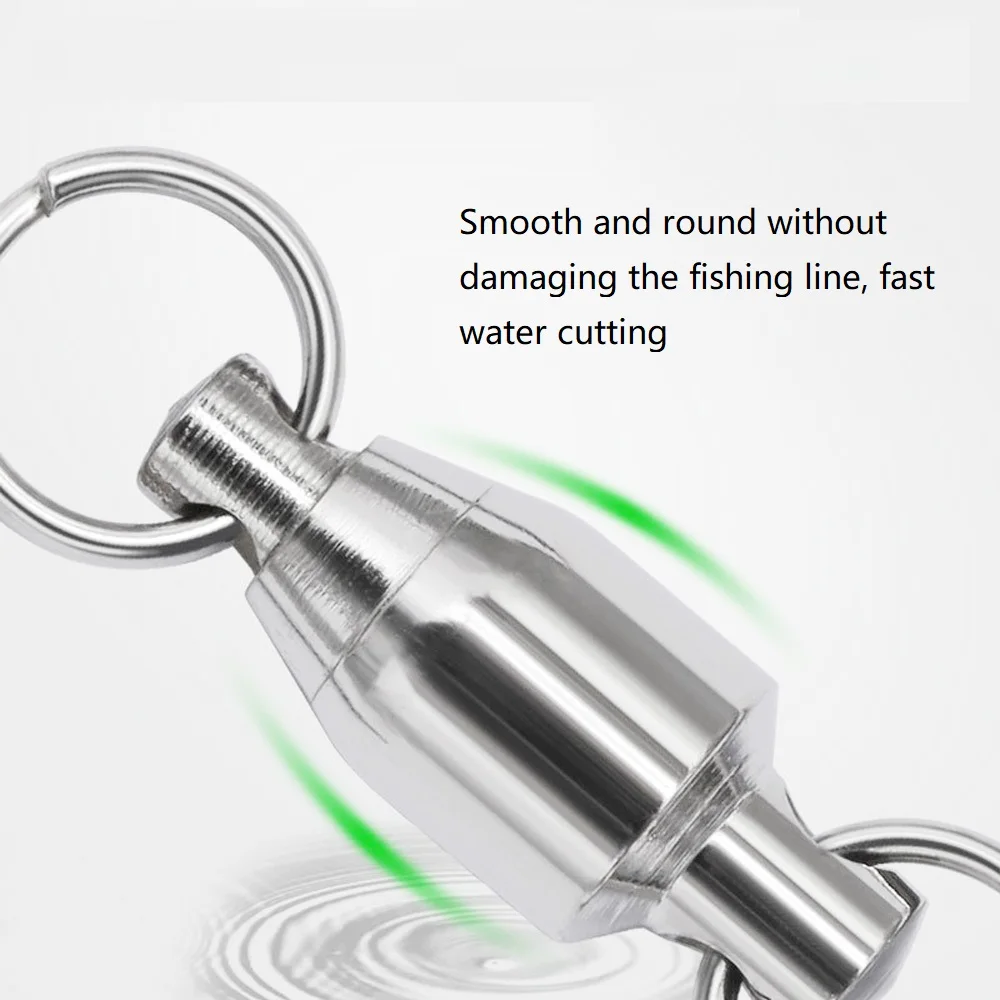 10-20 unids/lote de rodamiento de anillo doble giratorio de acero inoxidable de alta velocidad objeto grande conector de anillo salpicado accesorios de Tacke de pesca - imagen 4