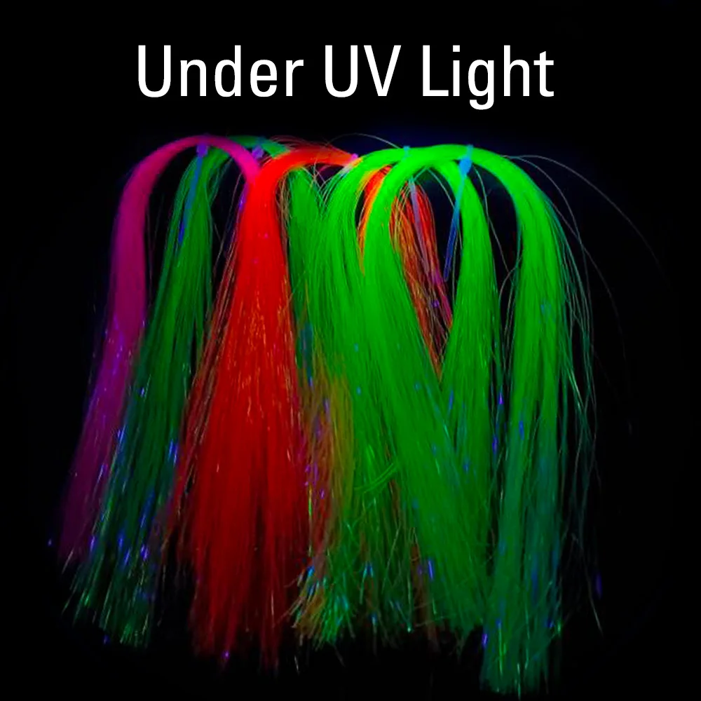 ICERIO 1/69 "0,4mm UV ala de hielo oropel plano cristal Grizzly Barrado Flashabou atado de moscas materiales para serpentinas ninfas plantillas - imagen 4