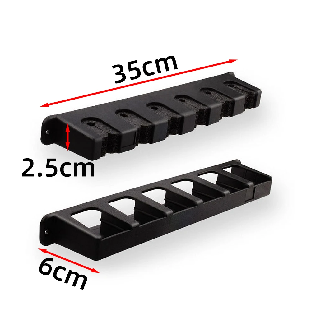 Soporte de exhibición para caña de pescar, estante de almacenamiento de montaje en pared, accesorio de plástico, 1 unidad - imagen 3