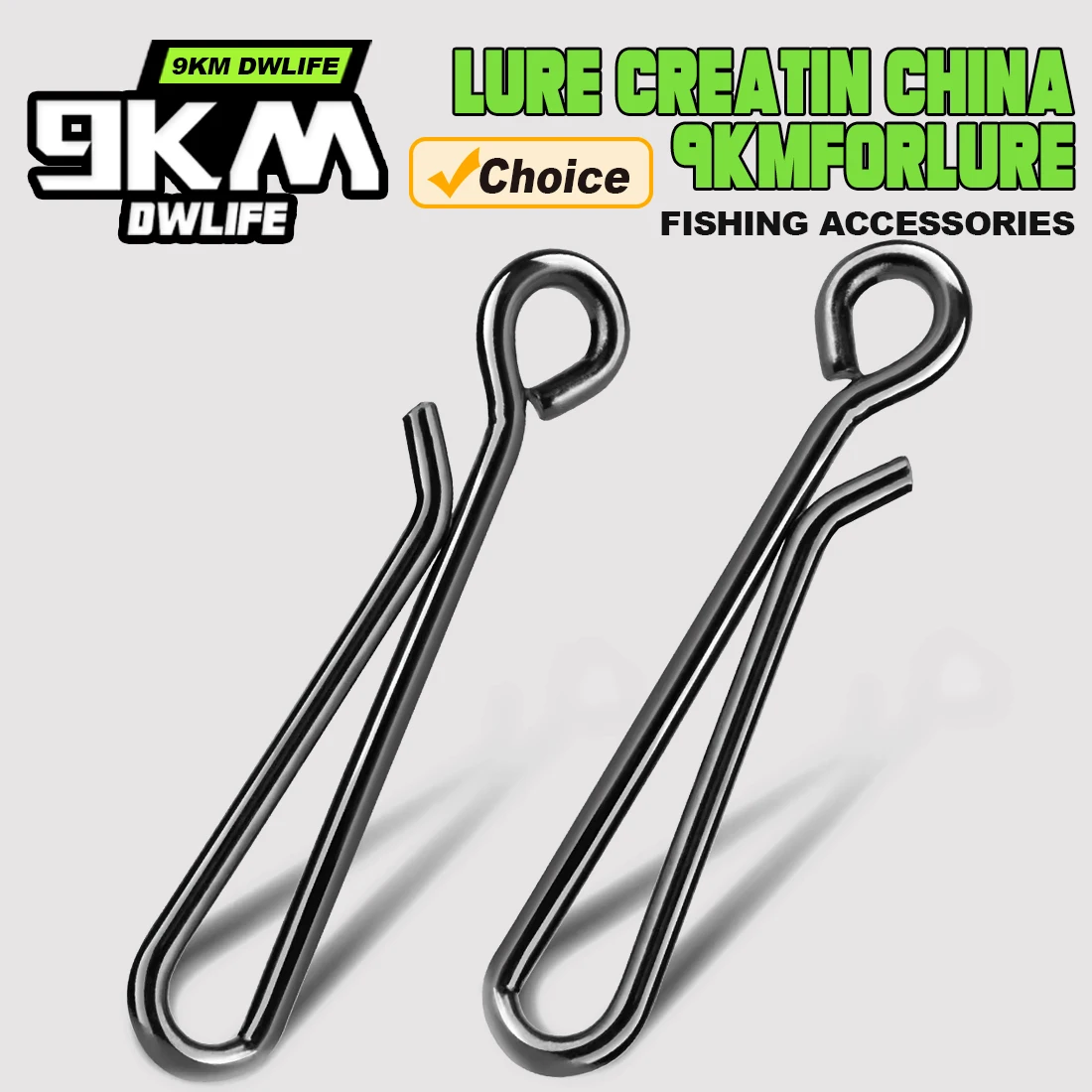 Snap de pesca 50 ~ 200 Uds Clips de señuelo de pesca Crankbait de acero inoxidable enlace señuelo broches conector pesca de agua salada Clips de hundimiento