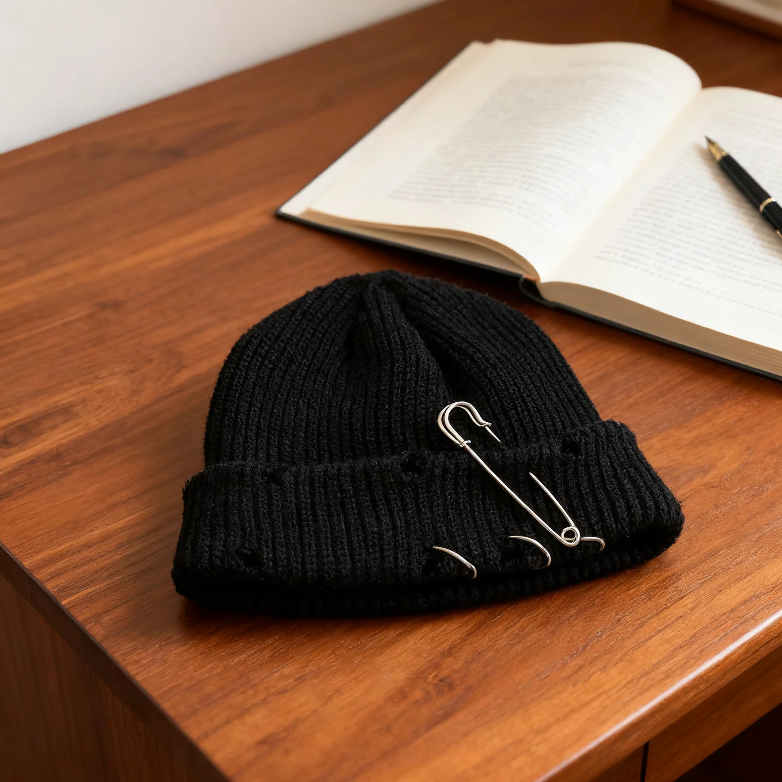 Gorro de punto cálido para invierno, gorro de hilo con Pin a la moda para hombres y mujeres, ciclismo al aire libre, Camping, senderismo, salida, gorros de punto cálidos a prueba de viento - imagen 5