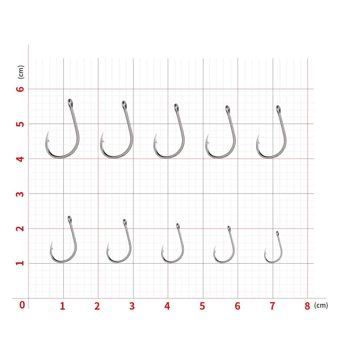 Juego de anzuelos de pesca de 500 Uds., tamaño mixto, cuerda de carpa de acero rico en carbono, accesorios de pesca, anzuelo circular - imagen 2